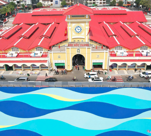 Tạo hình sóng nước trước chợ Bến Thành để 'kết nối lịch sử đô thị'