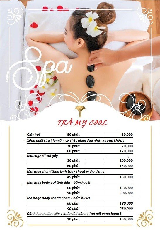 bảng giá tại Trà Mỵ Spa - Spa Massage Bấm Huyệt Vật Lý Trị Liệu Uy Tín Tốt Nhất Quận 12