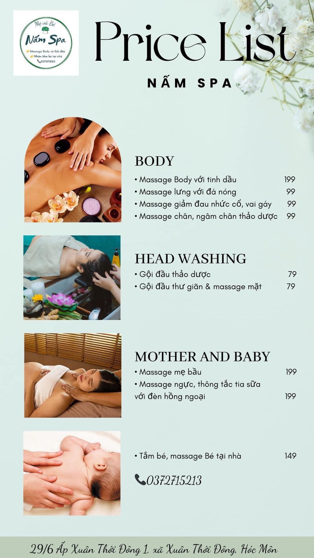 bảng giá tại Trà Mỵ Cool Spa - Spa Massage Bấm Huyệt Vật Lý Trị Liệu Uy Tín Tốt Nhất Quận 12