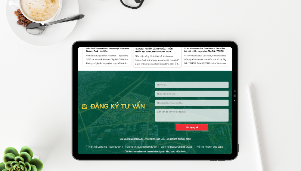 Thiết Kế Landing Page Vinhomes Hóc Môn Chuẩn SEO, Tối Ưu Chuyển Đổi Khách Hàng